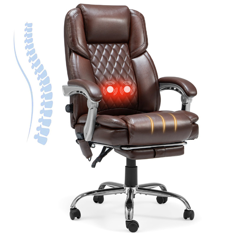 Inbox Zero Katrein Ergonomic Heated Massage Executive Chair & Reviews